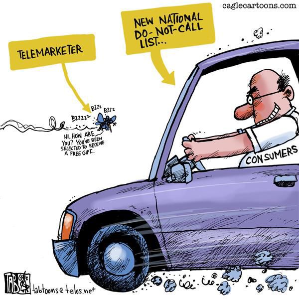 CANADA Do not call list by Tab, CagleCartoons.com